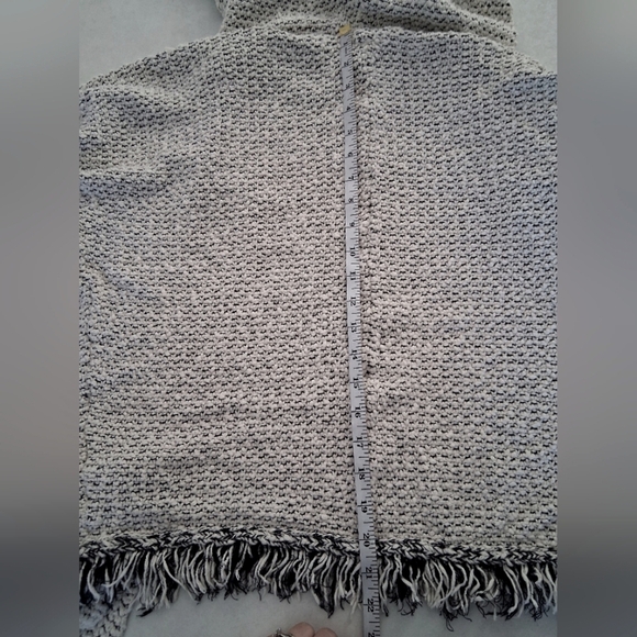 Free People/ Love Me Tender/ Hooded Knit Cardigan/ Fringe/ Size US XS - Picture 11 of 12